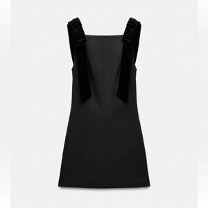 NWOT ZARA velvet bow mini dress
